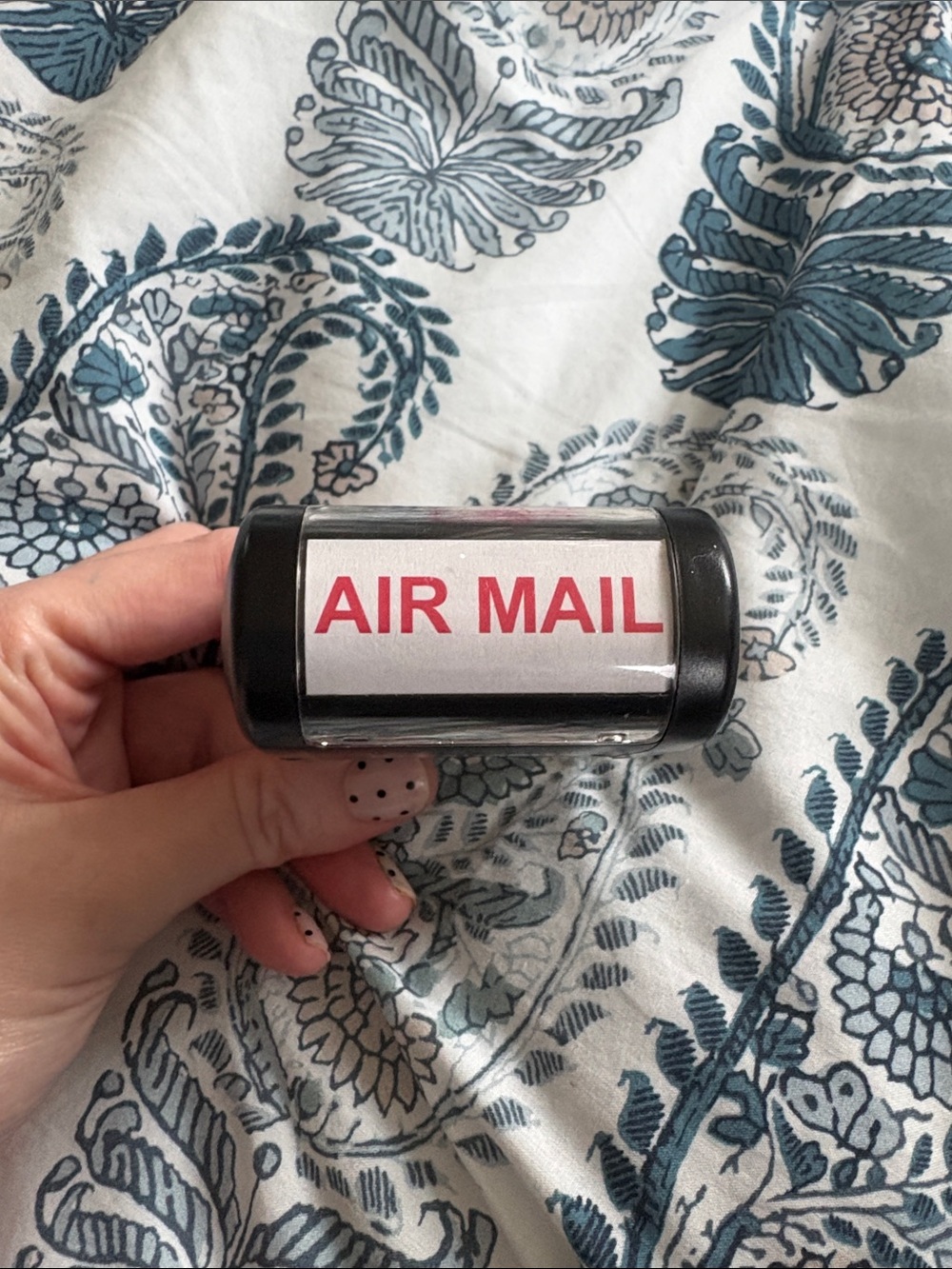 Red 'Air Mail' Desk Stamp